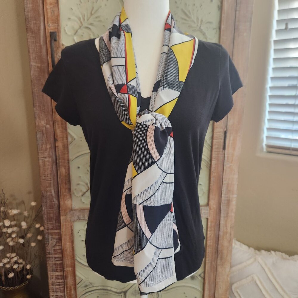 Printed Silk Scarf Made in Italy for The Art Institute of Chicago